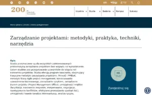Politechnika Warszawska – studia podyplomowe Zarządzanie projektami